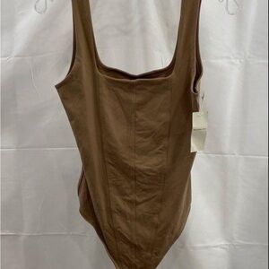 NWT Abercrombie & Fitch Brown Bodysuit with Boning